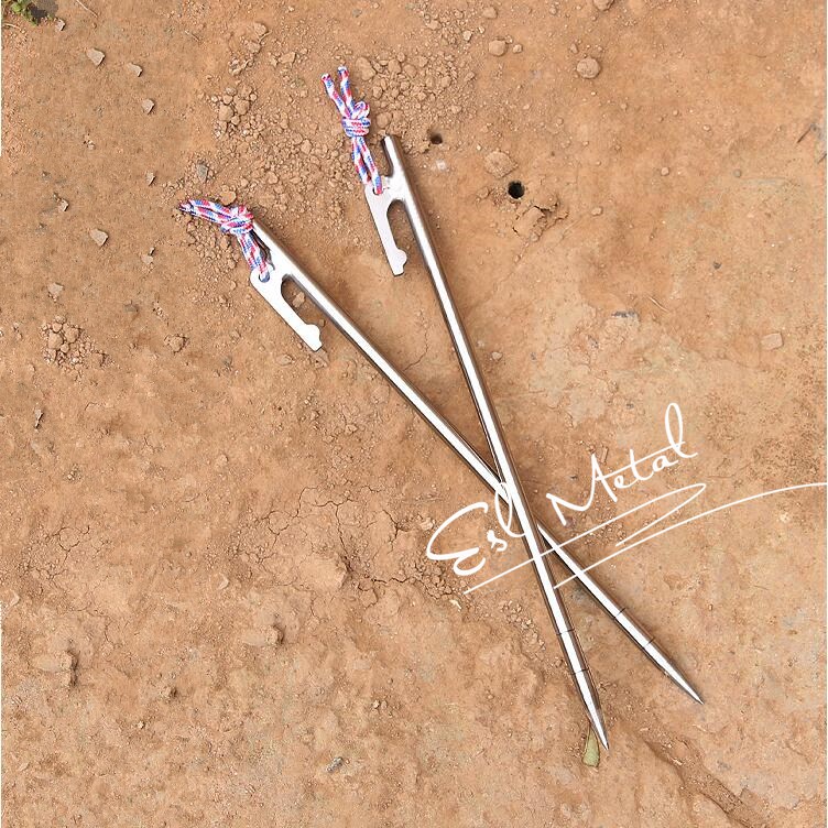 Titanium alloy tent nail spike canopy Tent peg Camping Tent